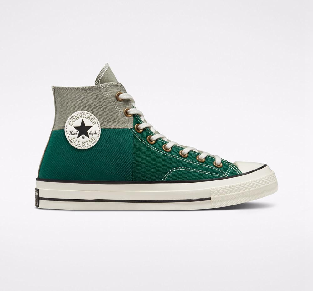 Converse Chuck 70 Colorblocked Unisex Höga Dam Gröna Ljus | 571926BXG
