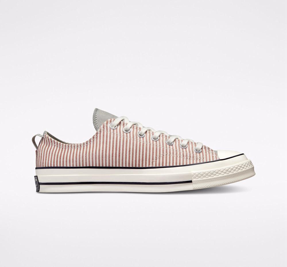 Converse Chuck 70 Crafted Stripe Unisex Låga Dam Bruna | 734580WPQ