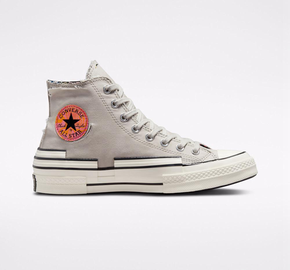 Converse Chuck 70 Hacked Heel Tear Away Unisex Höga Dam Grå Ljussvarta | 197853WKP