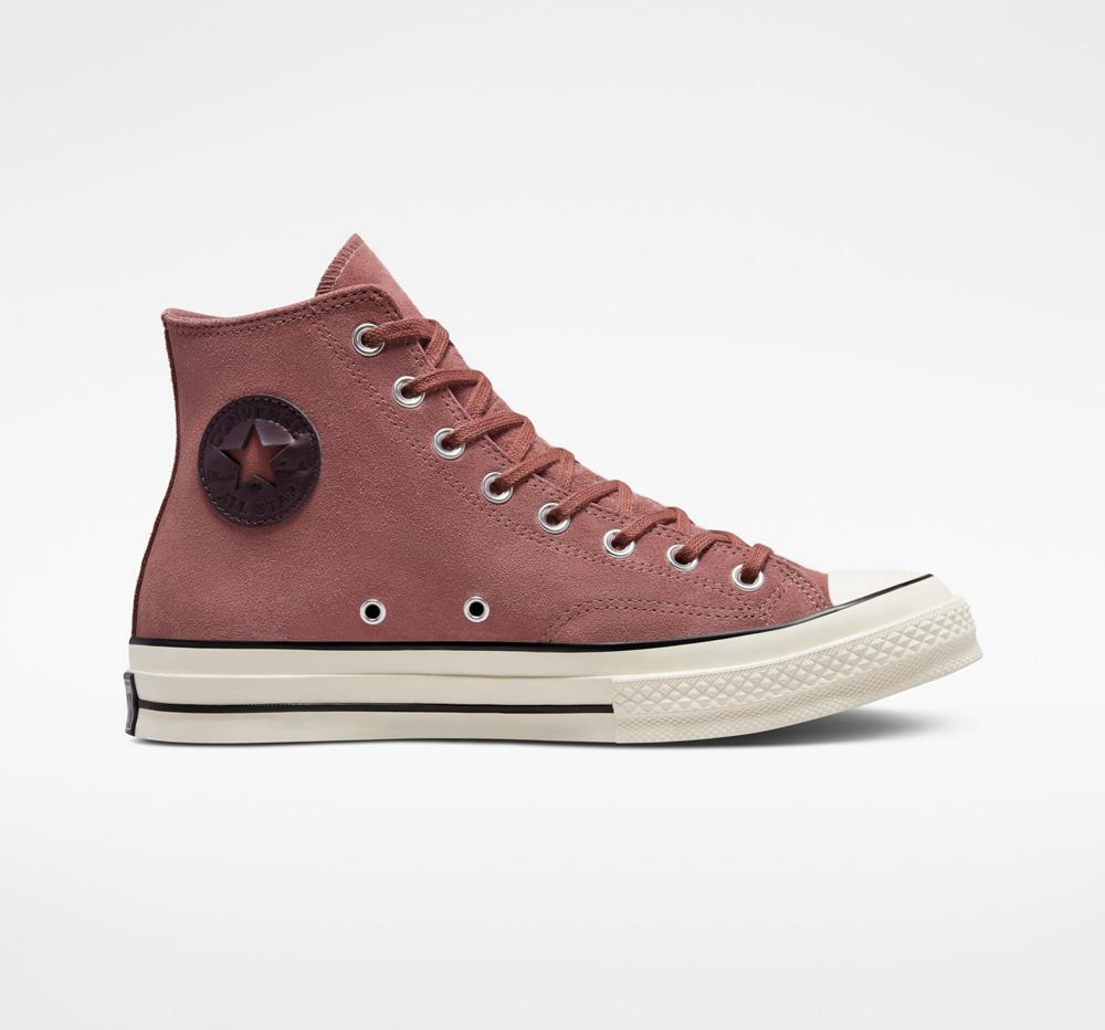 Converse Chuck 70 Mocka Unisex Höga Herr Vinröda Svarta | 063458TWL