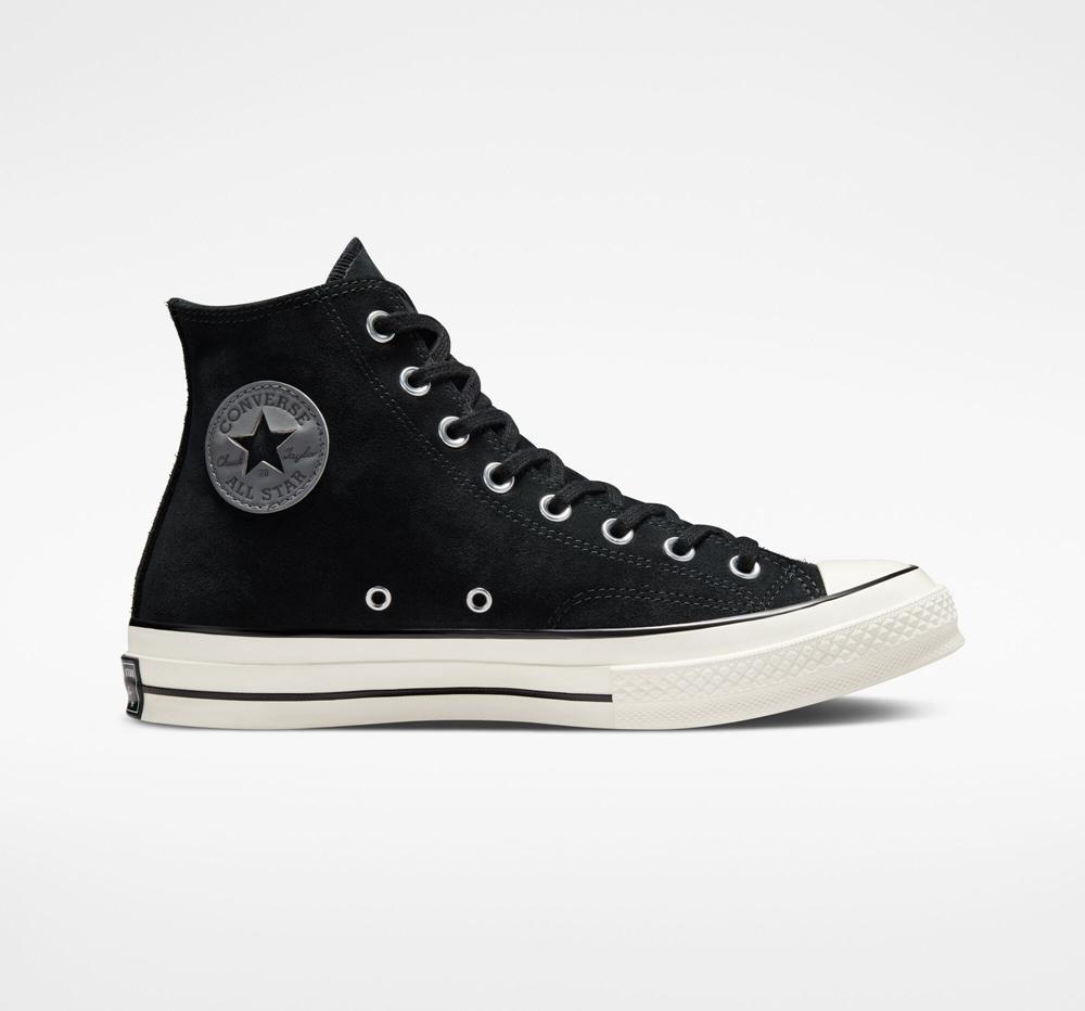Converse Chuck 70 Mocka Unisex Höga Herr Svarta Svarta | 170259FJZ