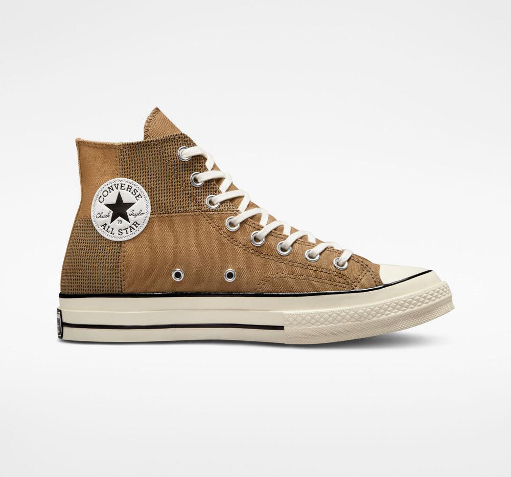 Converse Chuck 70 Patchwork Unisex Höga Dam Bruna Svarta | 371526WRE