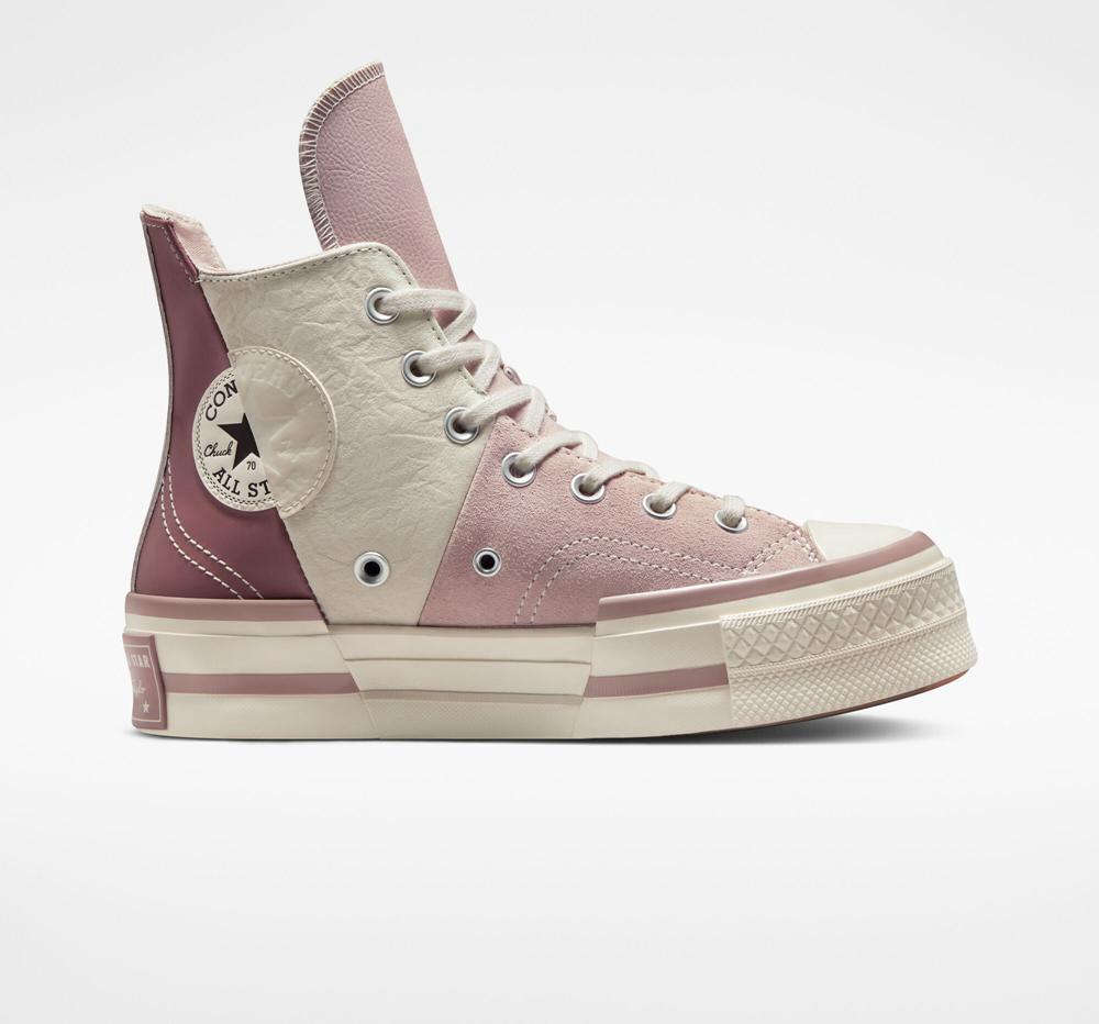 Converse Chuck 70 Plus Mixed Materials Unisex Höga Herr Rosa | 724901DCX