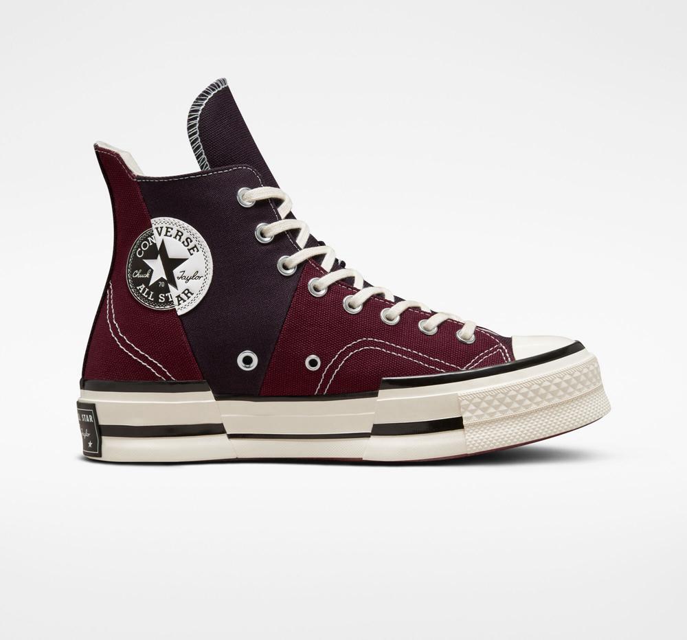 Converse Chuck 70 Plus Unisex Höga Herr Vinröda Mörksvarta | 273690EKC