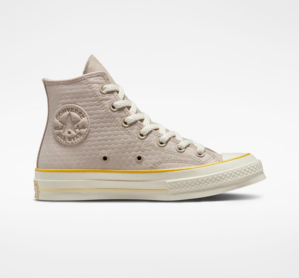 Converse Chuck 70 Textured Höga Dam Grå | 036794XMY