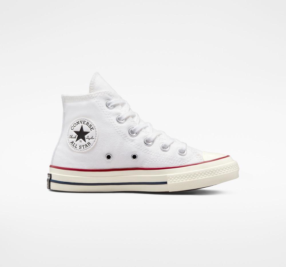 Converse Chuck 70 Vintage Canvas Little Kids Höga Tjej Vita | 306975WPR