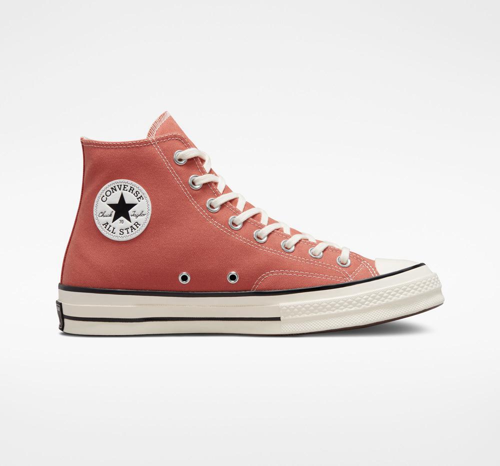 Converse Chuck 70 Vintage Canvas Unisex Höga Herr Korall Svarta | 175203SKV