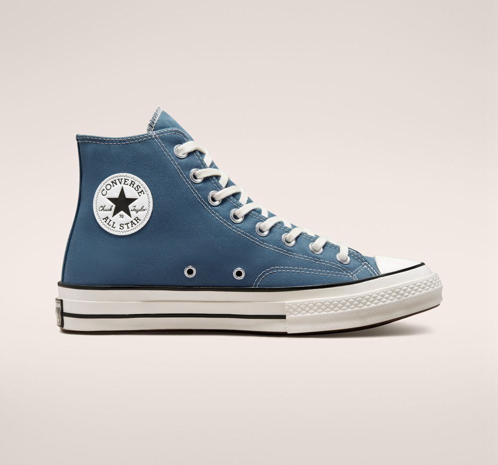 Converse Chuck 70 Vintage Canvas Unisex Höga Dam Blå Mörksvarta | 491672SDG