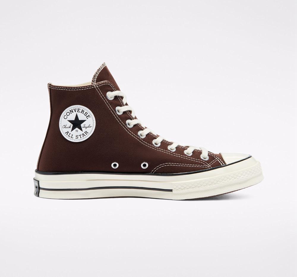 Converse Chuck 70 Vintage Canvas Unisex Höga Herr Bruna Mörksvarta | 572968ZJB
