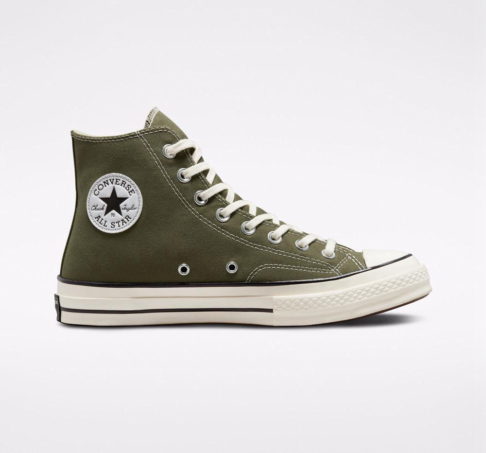 Converse Chuck 70 Vintage Canvas Unisex Höga Herr Gröna Svarta | 859214TEO