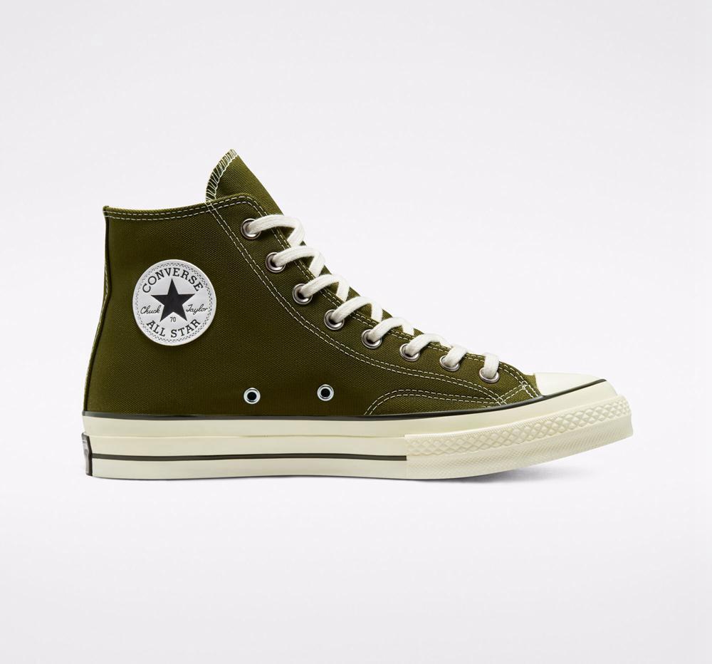 Converse Chuck 70 Vintage Canvas Unisex Höga Herr Gröna Mörksvarta | 947518HOI