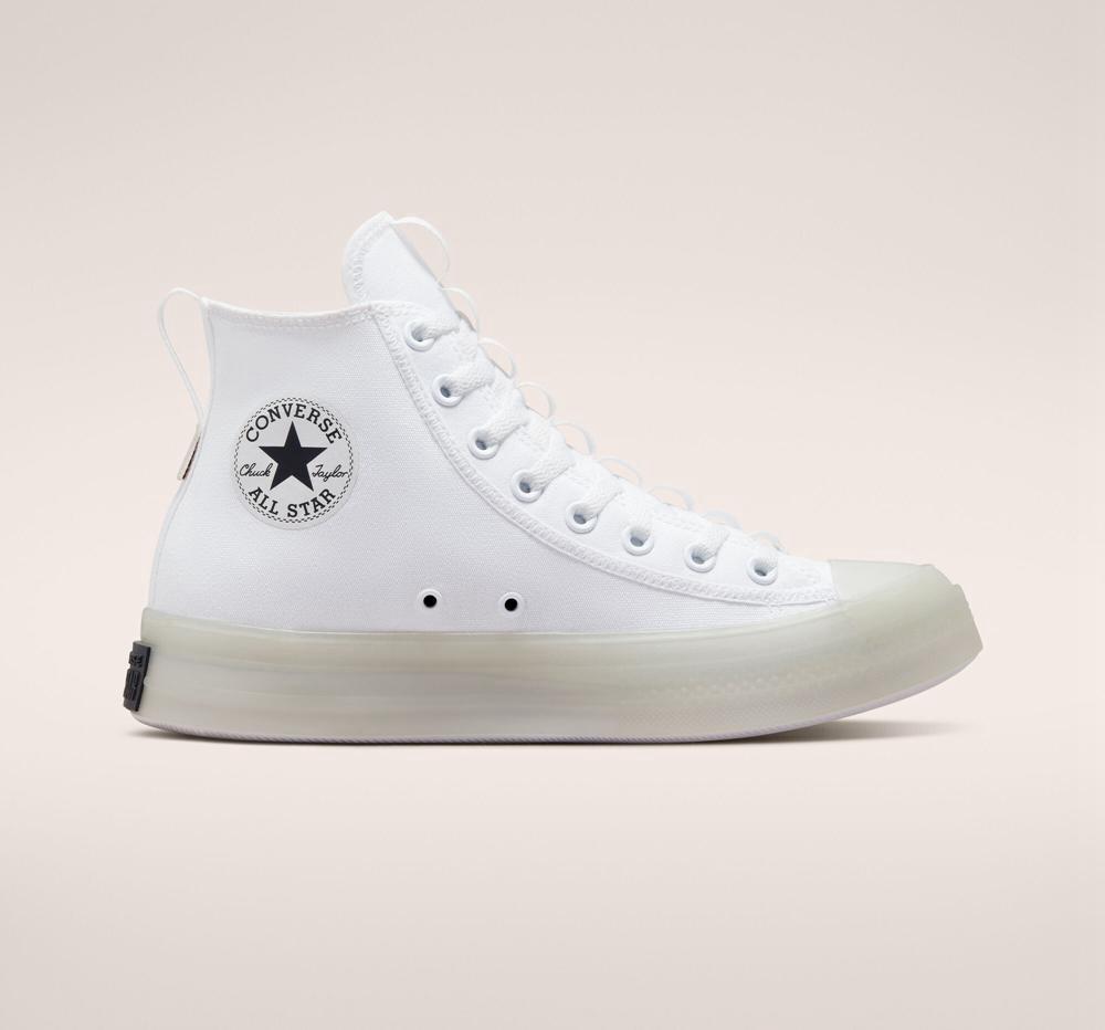 Converse Chuck Taylor All Star Cx Explore Unisex Höga Herr Vita Vita Svarta | 609528VNH