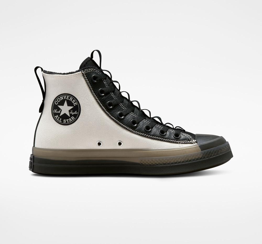 Converse Chuck Taylor All Star Cx Explore Counter Climate Unisex Höga Herr Vita Svarta Svarta | 950841FND