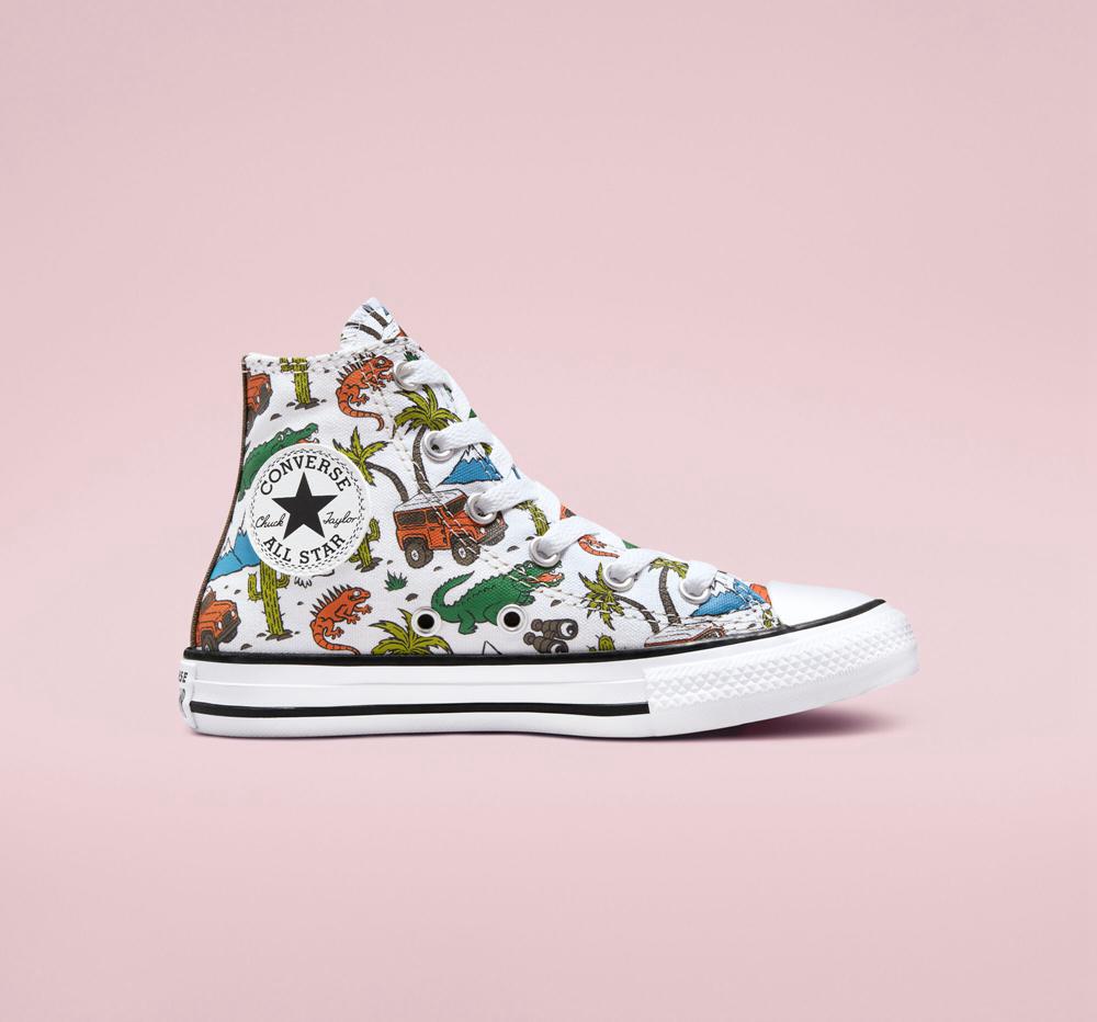 Converse Chuck Taylor All Star Desert Explorer Little Kids Höga Pojke Vita Gröna | 749658VEU