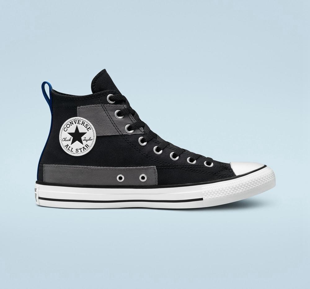 Converse Chuck Taylor All Star Desert Patchwork Unisex Höga Dam Svarta Blå Vita | 598604TWL