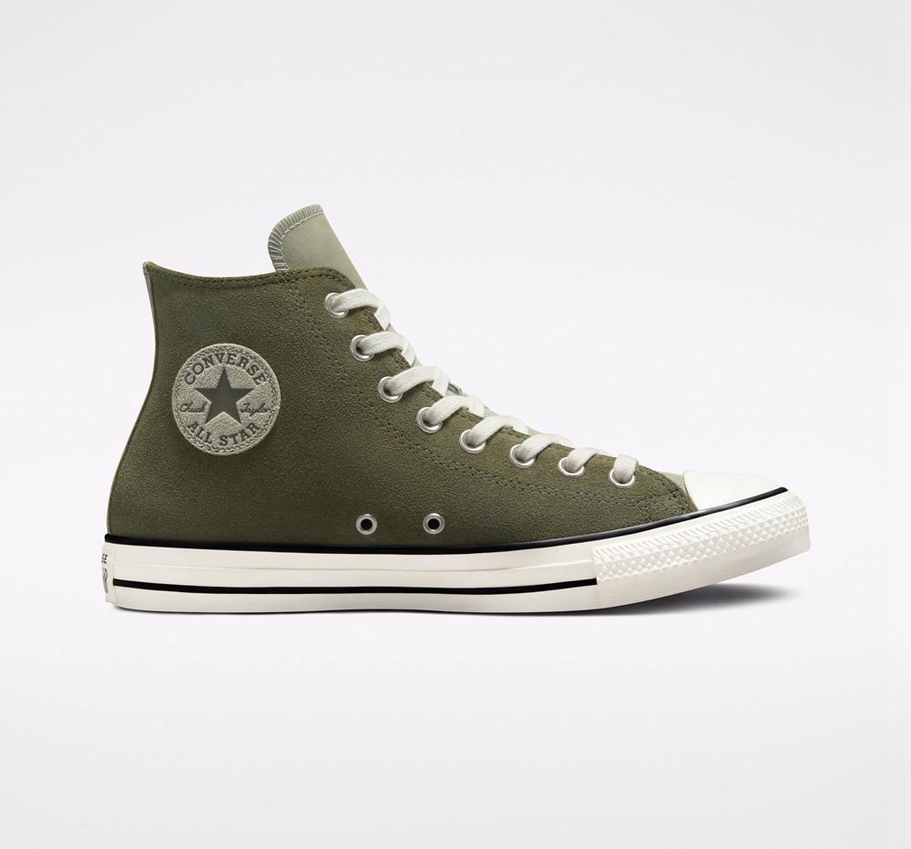 Converse Chuck Taylor All Star Earthy Mocka Unisex Höga Dam Gröna Ljus | 781520MLU