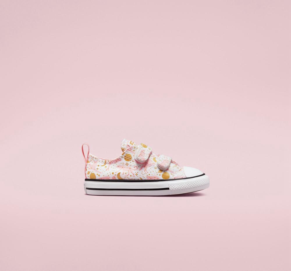 Converse Chuck Taylor All Star Easy On Constellations Toddler Låga Tjej Vita Rosa Guld | 174560QIU