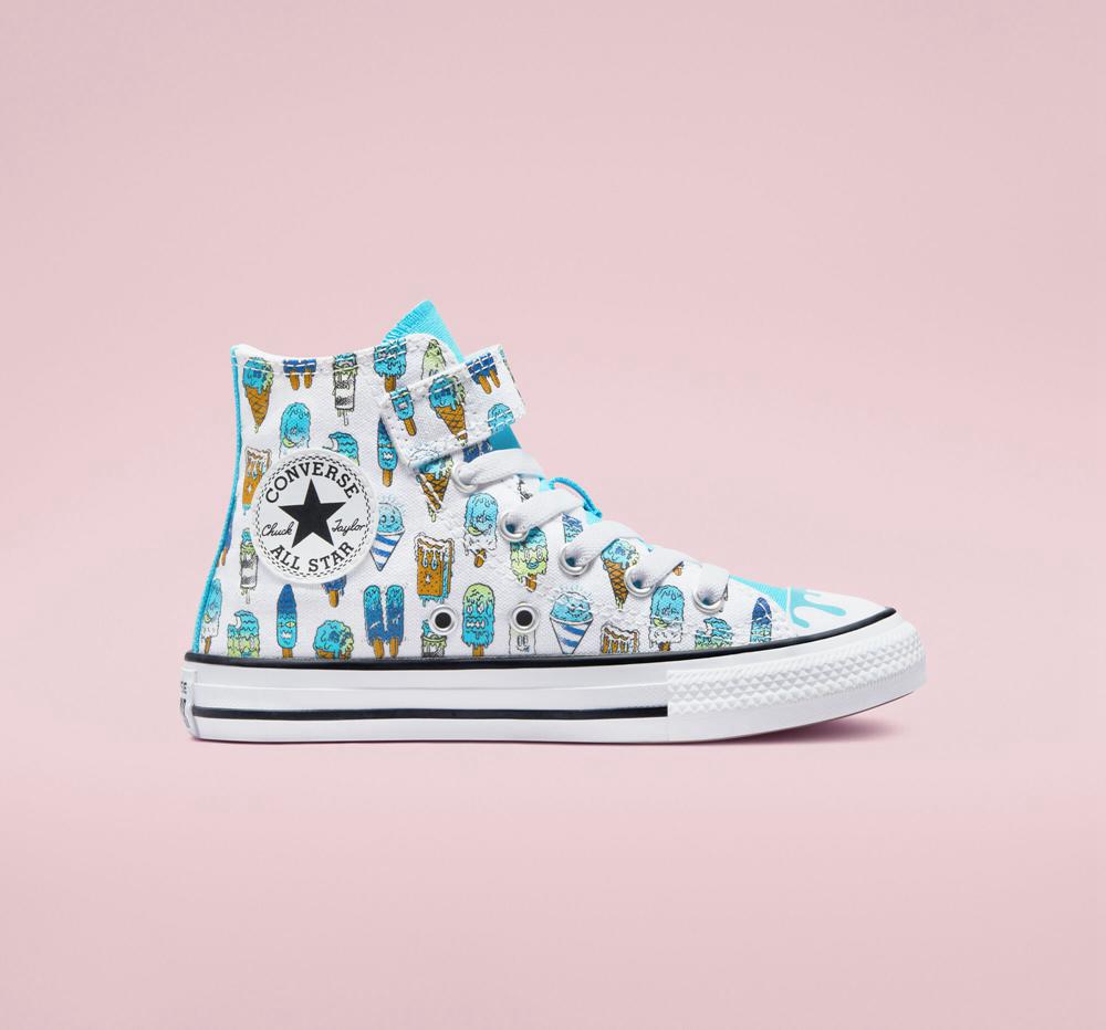 Converse Chuck Taylor All Star Easy On Frozen Treats Little Kids Höga Pojke Vita Blå | 319728GLF