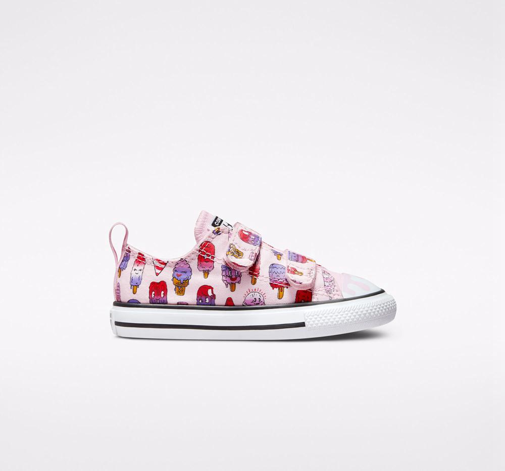 Converse Chuck Taylor All Star Easy On Frozen Treats Toddler Låga Tjej Rosa Rosa | 923578XNH