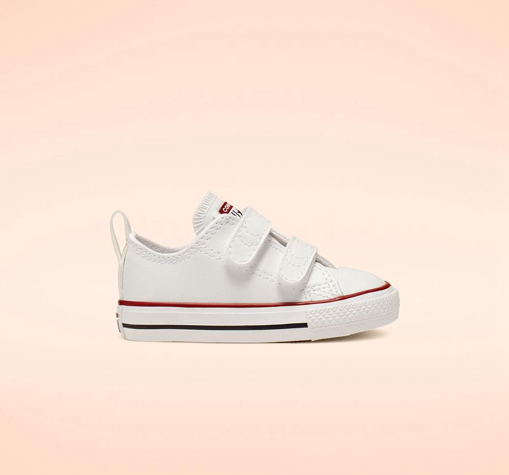 Converse Chuck Taylor All Star Easy On Läder Toddler Låga Tjej Vita | 635807CDJ