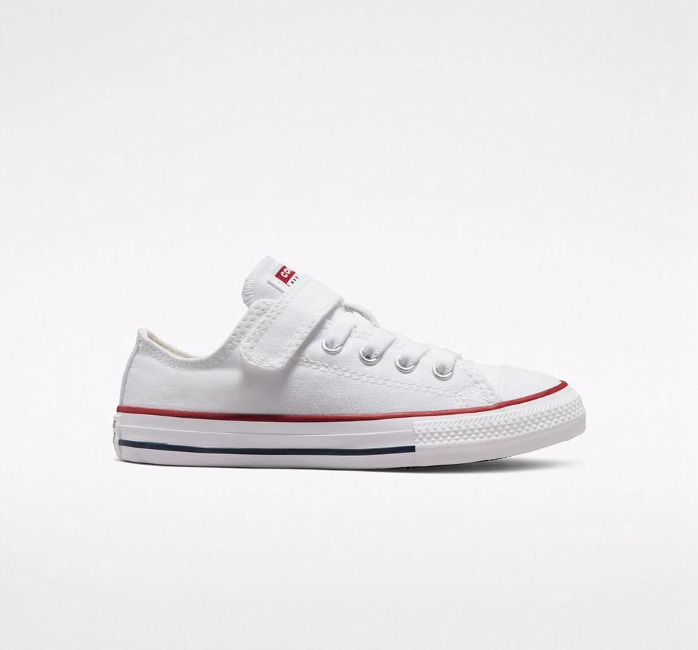 Converse Chuck Taylor All Star Easy On Little Kids Låga Tjej Vita Vita | 894576RVW