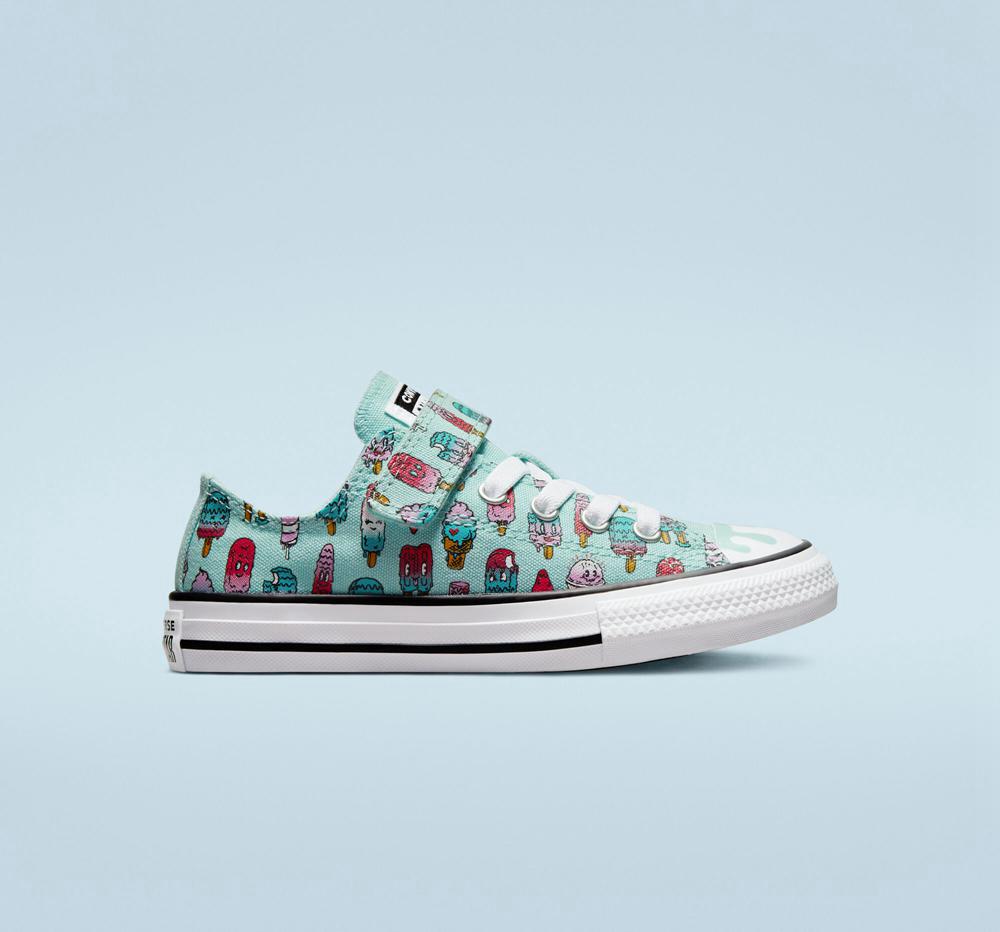 Converse Chuck Taylor All Star Easy On Sweet Scoops Little Kids Låga Tjej Ljusgröna Rosa | 450198FMU