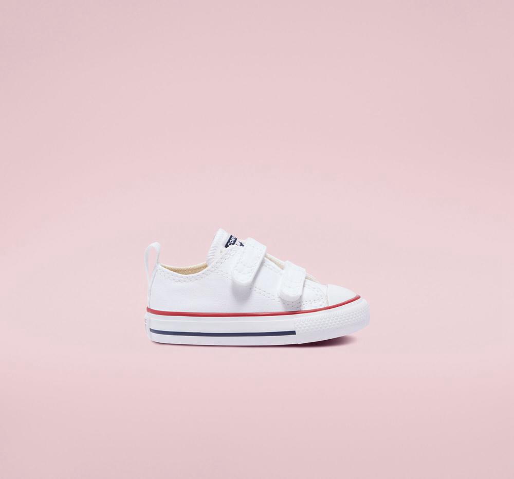 Converse Chuck Taylor All Star Easy On Toddler Låga Tjej Vita Marinblå | 815392KZC