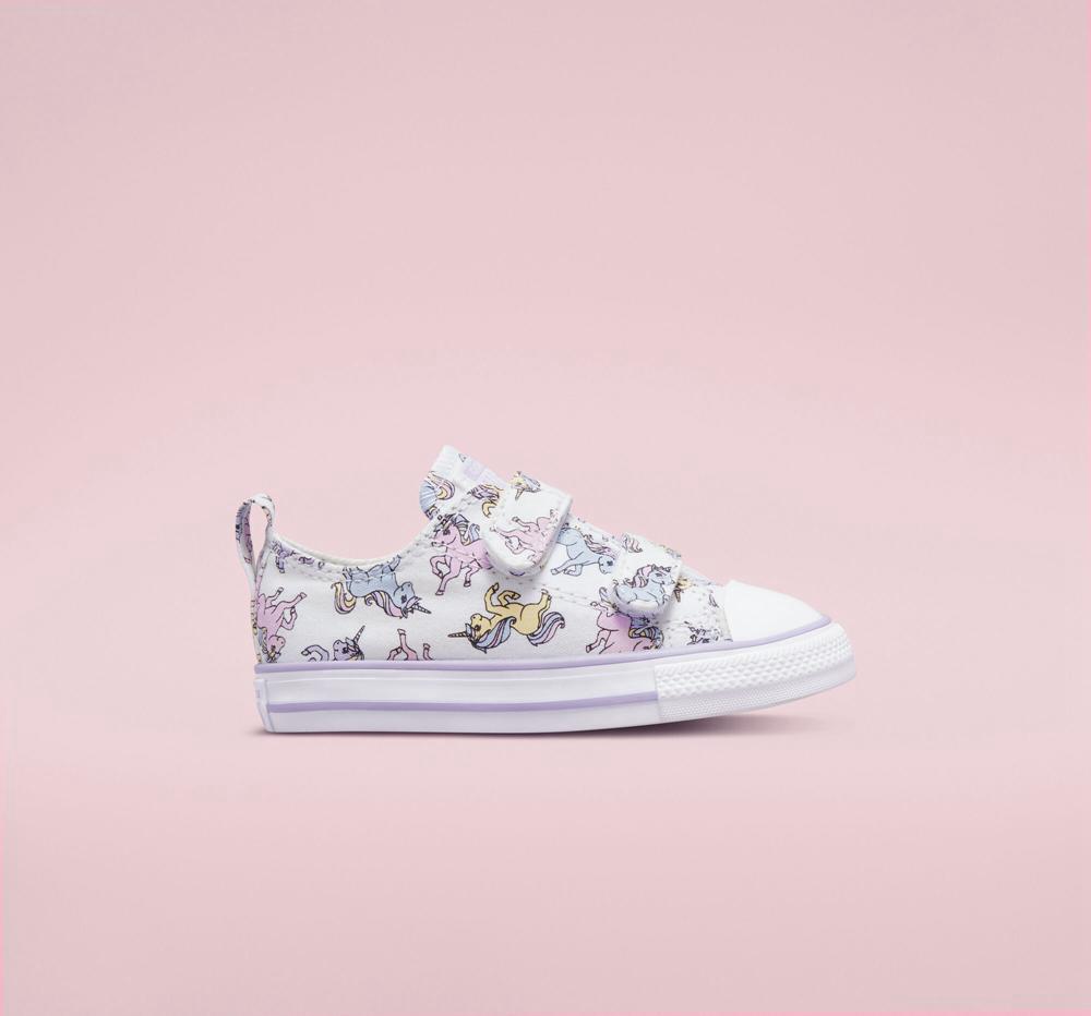 Converse Chuck Taylor All Star Easy On Unicorns Toddler Låga Tjej Vita | 172530VGW