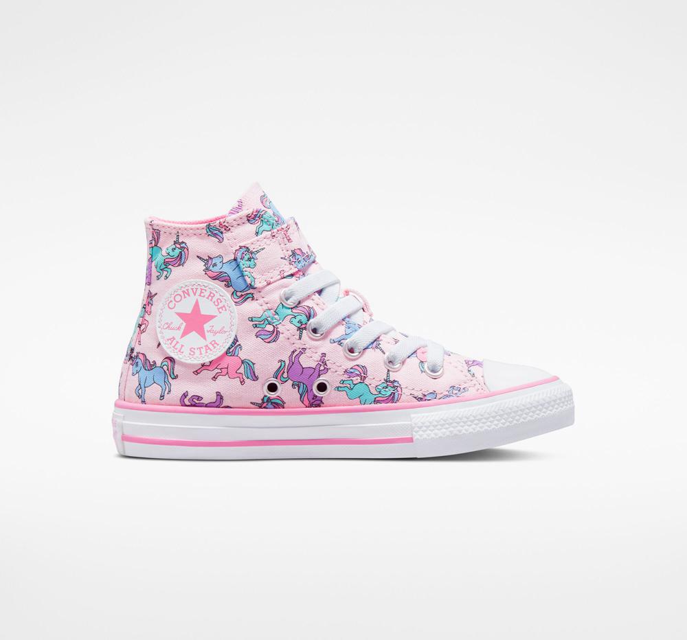 Converse Chuck Taylor All Star Easy On Unicorns Little Kids Höga Pojke Rosa Rosa Blå | 978613WVQ