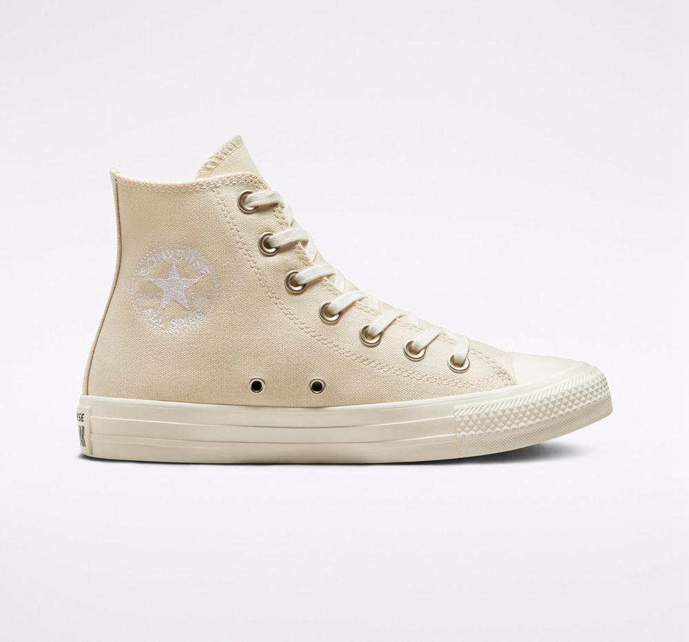 Converse Chuck Taylor All Star Embroidered Floral Höga Dam Vita | 413962DJO