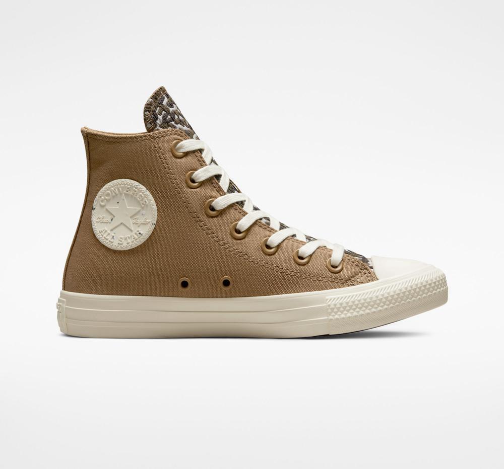 Converse Chuck Taylor All Star Jacquard Camo Höga Dam Bruna Mörk | 054137UCF