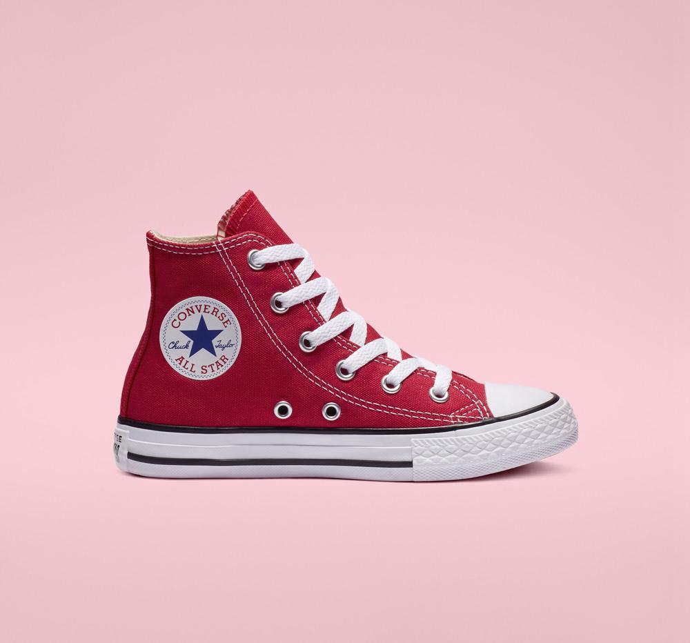 Converse Chuck Taylor All Star Klassiska Little Kids Höga Tjej Röda | 712065KSE