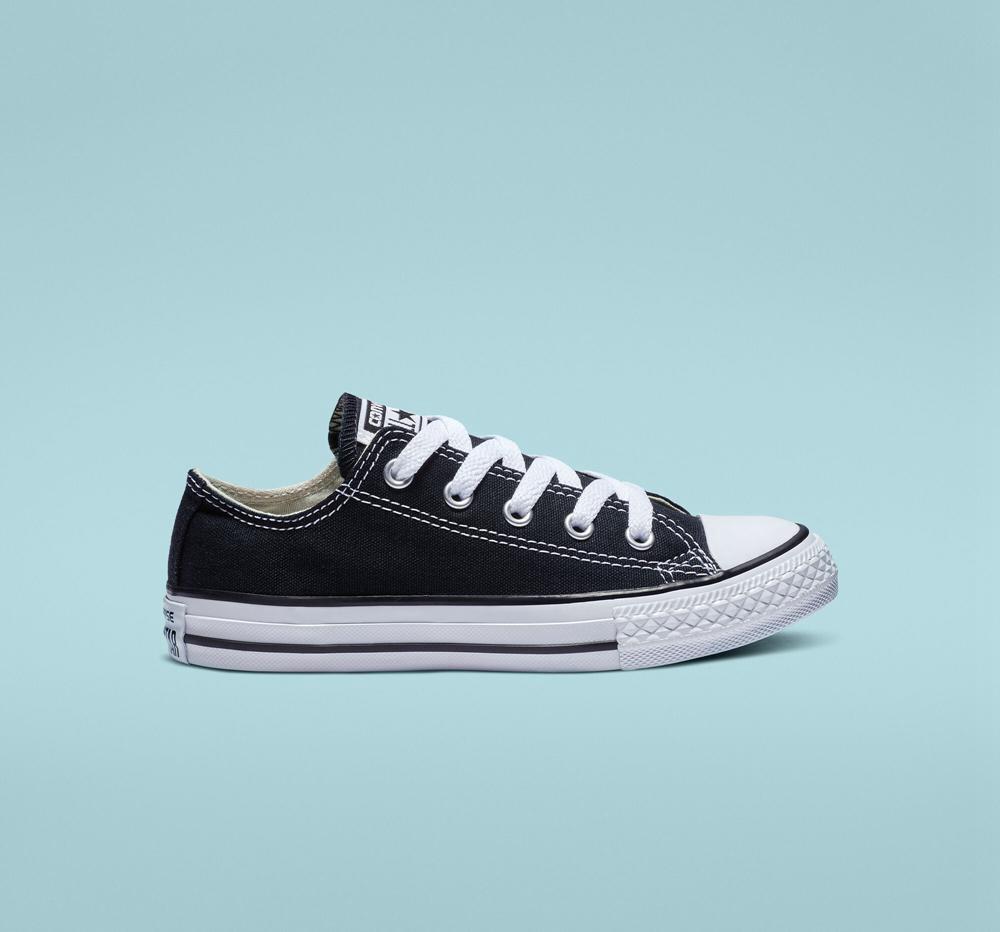 Converse Chuck Taylor All Star Klassiska Little Kids Låga Tjej Svarta | 927153WHM