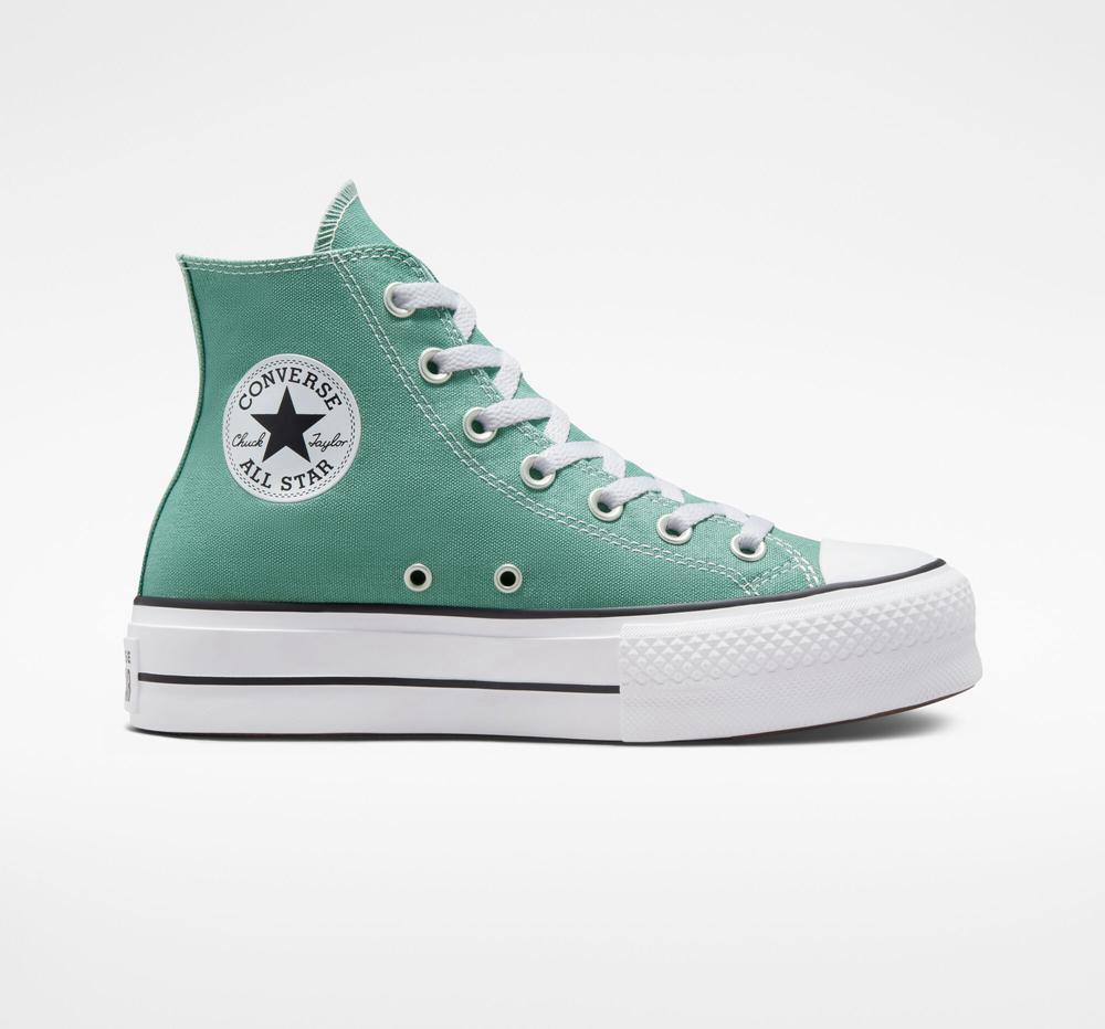 Converse Chuck Taylor All Star Lift Platform Surplus Canvas Höga Dam Mintgröna | 065974CQU