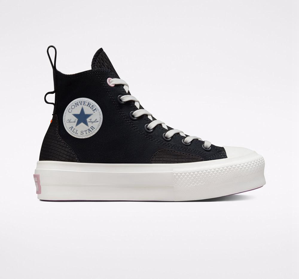 Converse Chuck Taylor All Star Lift Platform Future Utility Höga Dam Svarta Lila | 245791LYM