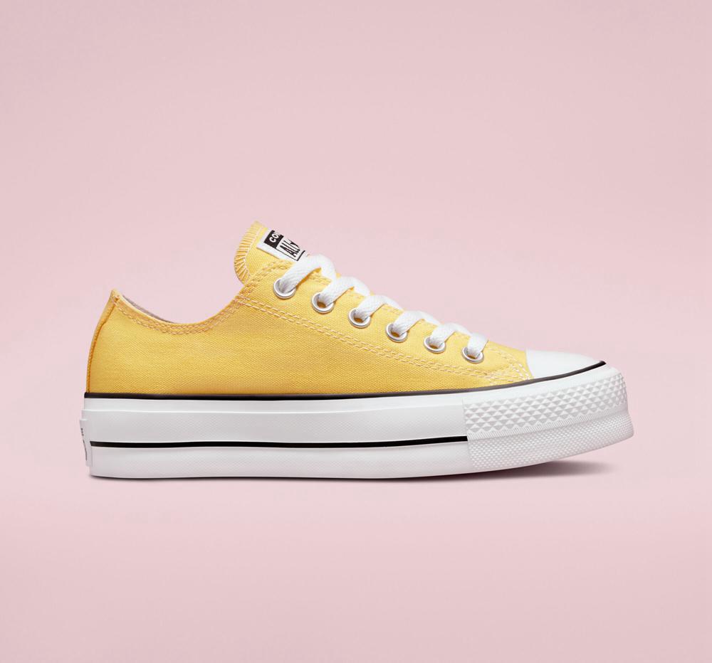Converse Chuck Taylor All Star Lift Platform Surplus Canvas Unisex Låga Dam Gula | 578390FPD