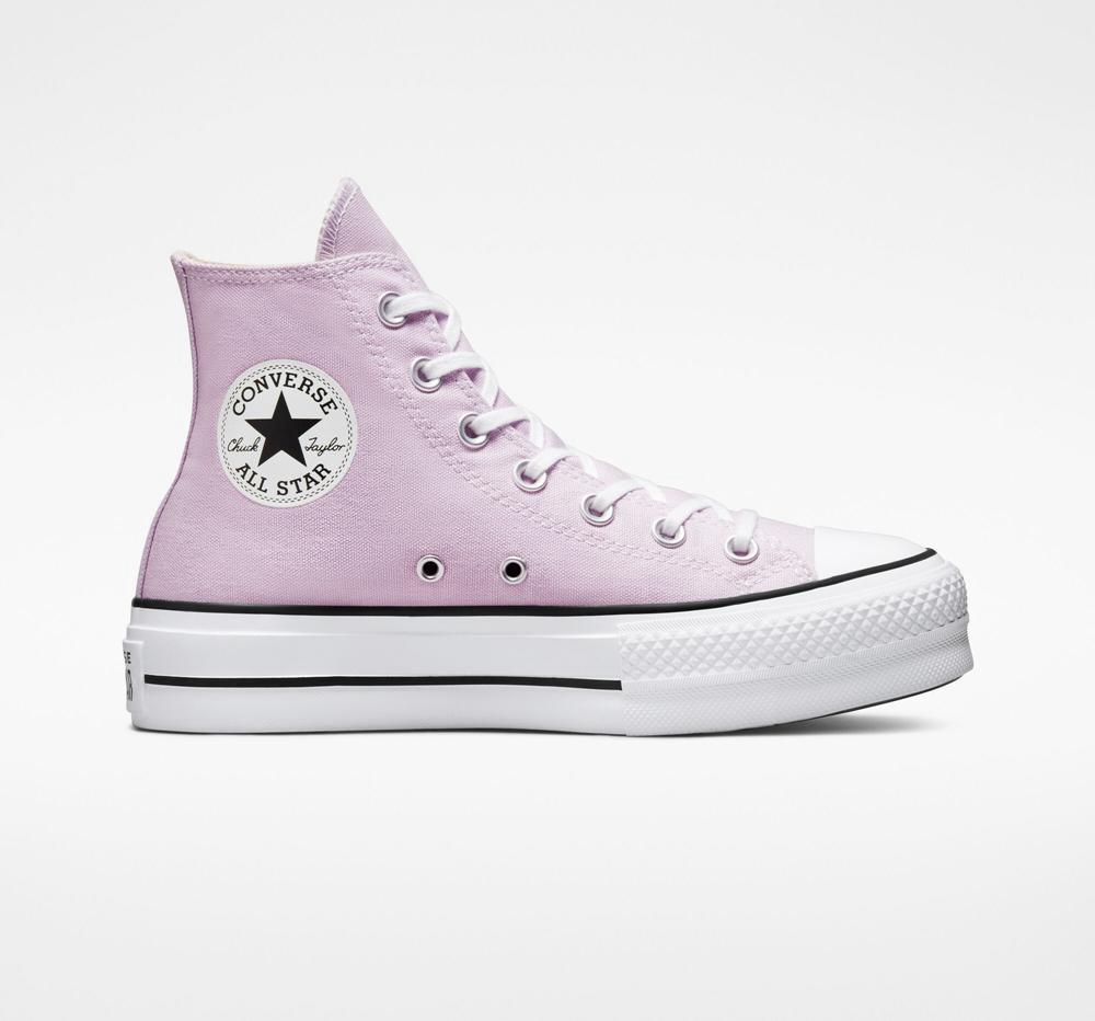 Converse Chuck Taylor All Star Lift Platform Canvas Höga Dam Lila Vita Svarta | 801453YPM
