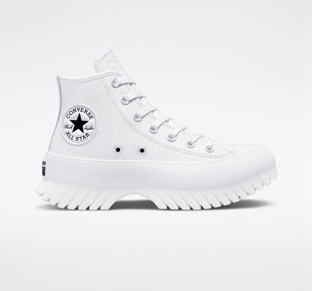 Converse Chuck Taylor All Star Lugged 2.0 Läder Unisex Höga Dam Vita Svarta | 684097YGP