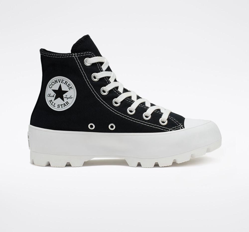 Converse Chuck Taylor All Star Lugged Stövlar Dam Svarta Vita Svarta | 065387HWV