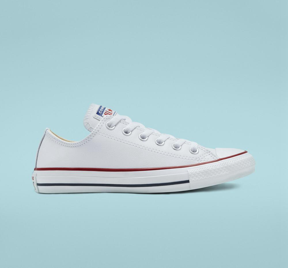 Converse Chuck Taylor All Star Läder Unisex Låga Dam Vita | 897352LKG