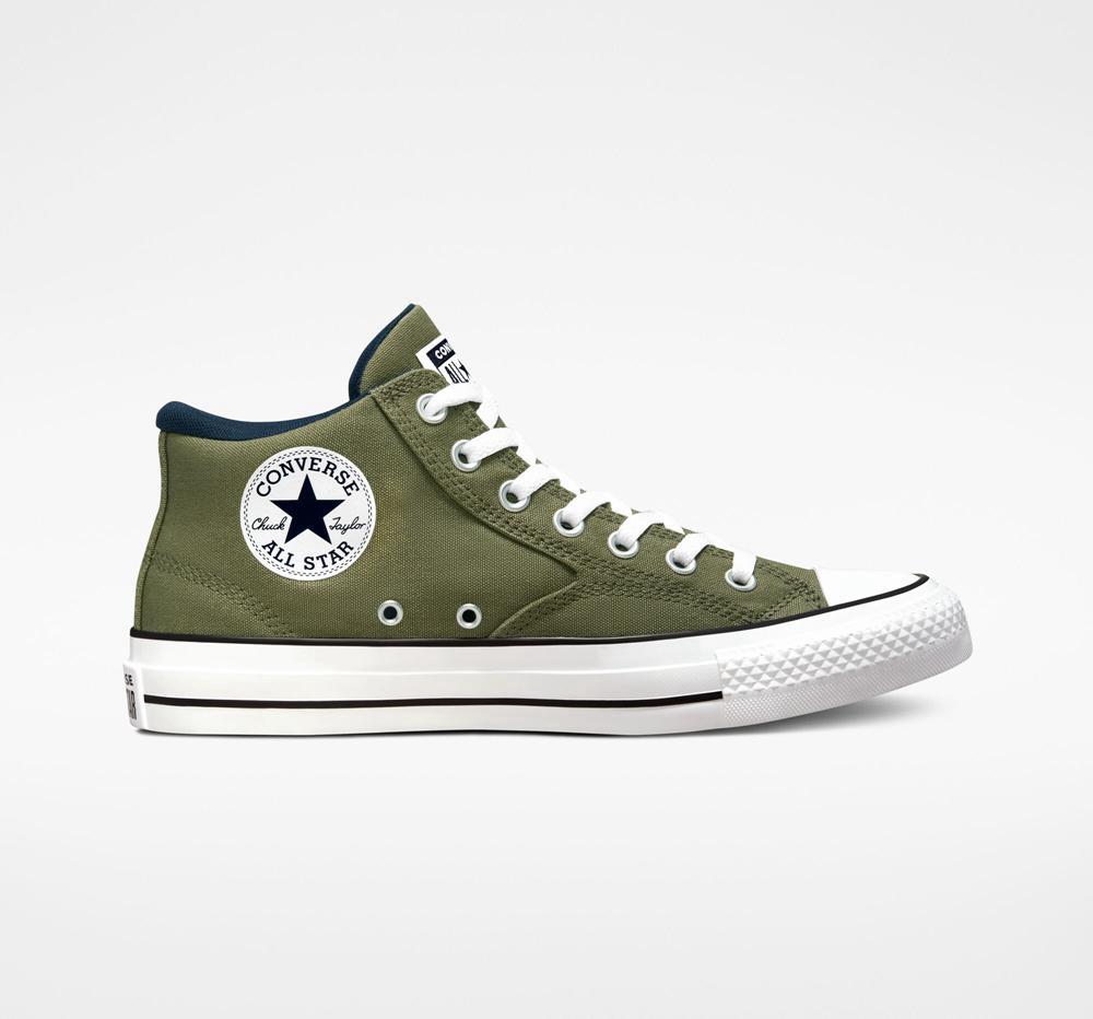 Converse Chuck Taylor All Star Malden Street Unisex Mid Låga Herr Gröna Obsidian Vita | 945082WQV