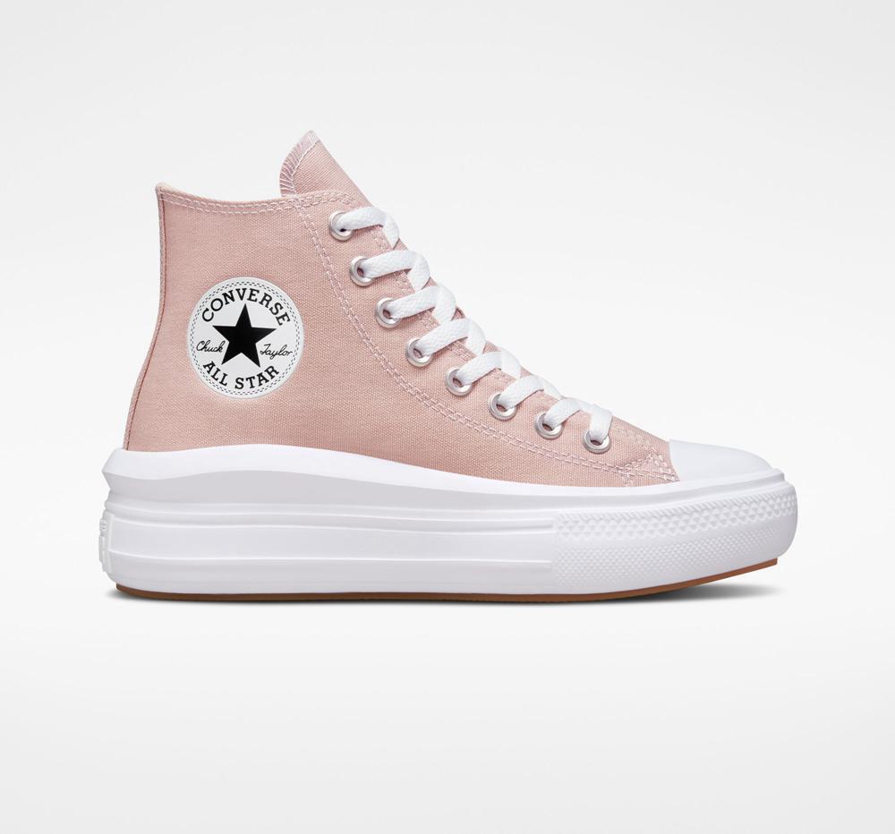 Converse Chuck Taylor All Star Move High Top Platform Skor Dam Rosa Vita | 169245LAS