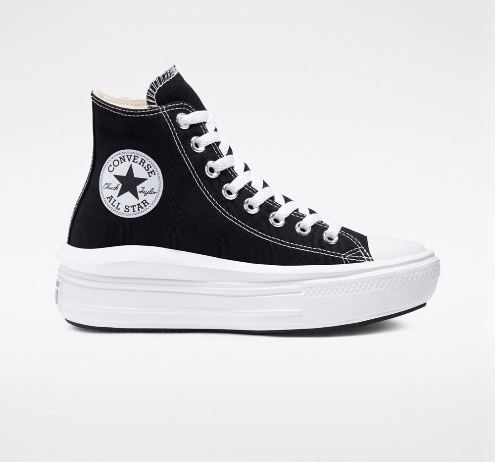 Converse Chuck Taylor All Star Move High Top Platform Skor Dam Svarta Vita | 529468OQF