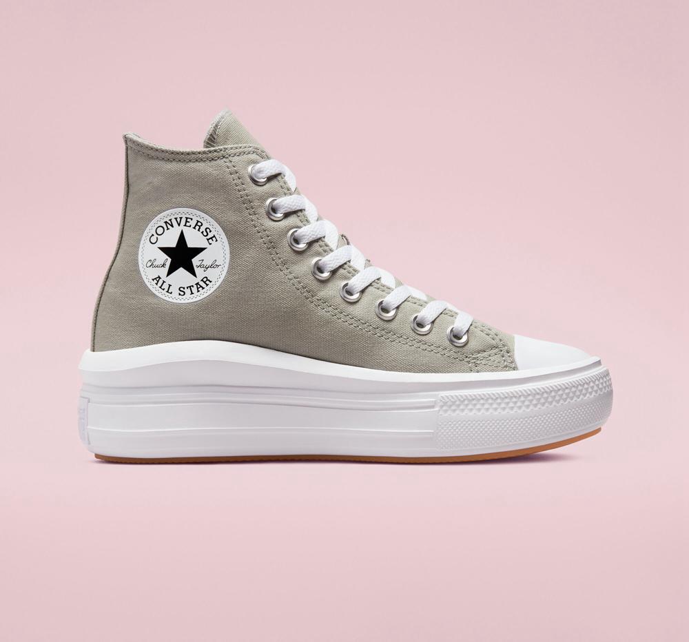 Converse Chuck Taylor All Star Move High Top Platform Skor Dam Grå Vita | 564193GBX