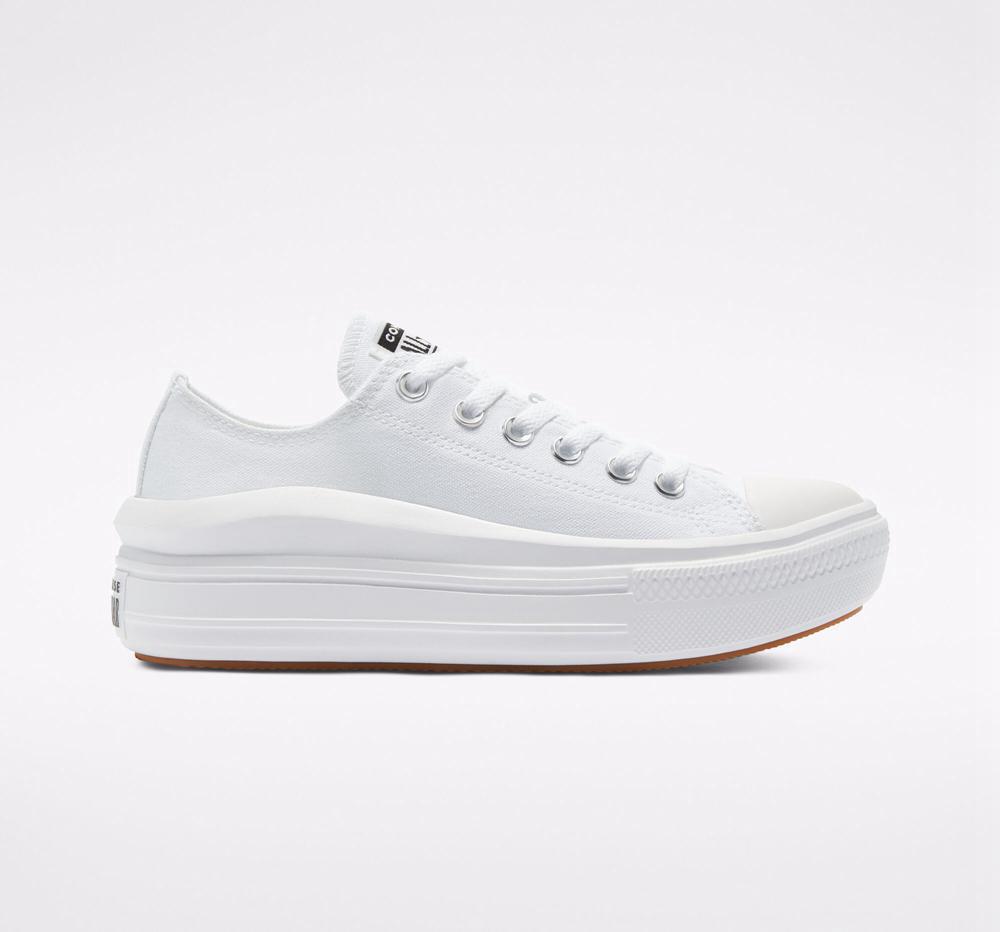 Converse Chuck Taylor All Star Move Low Top Platform Skor Dam Vita Vita Vita | 253489ALI
