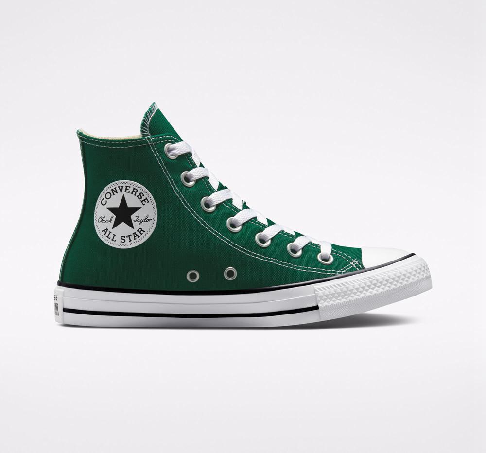 Converse Chuck Taylor All Star Seasonal Color Unisex Höga Dam Gröna Vita Svarta | 056812MRA