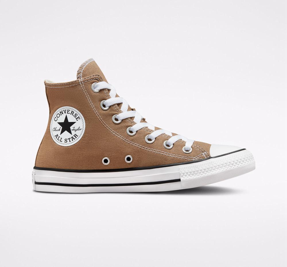 Converse Chuck Taylor All Star Seasonal Color Unisex Höga Herr Bruna Vita Svarta | 726810RSX