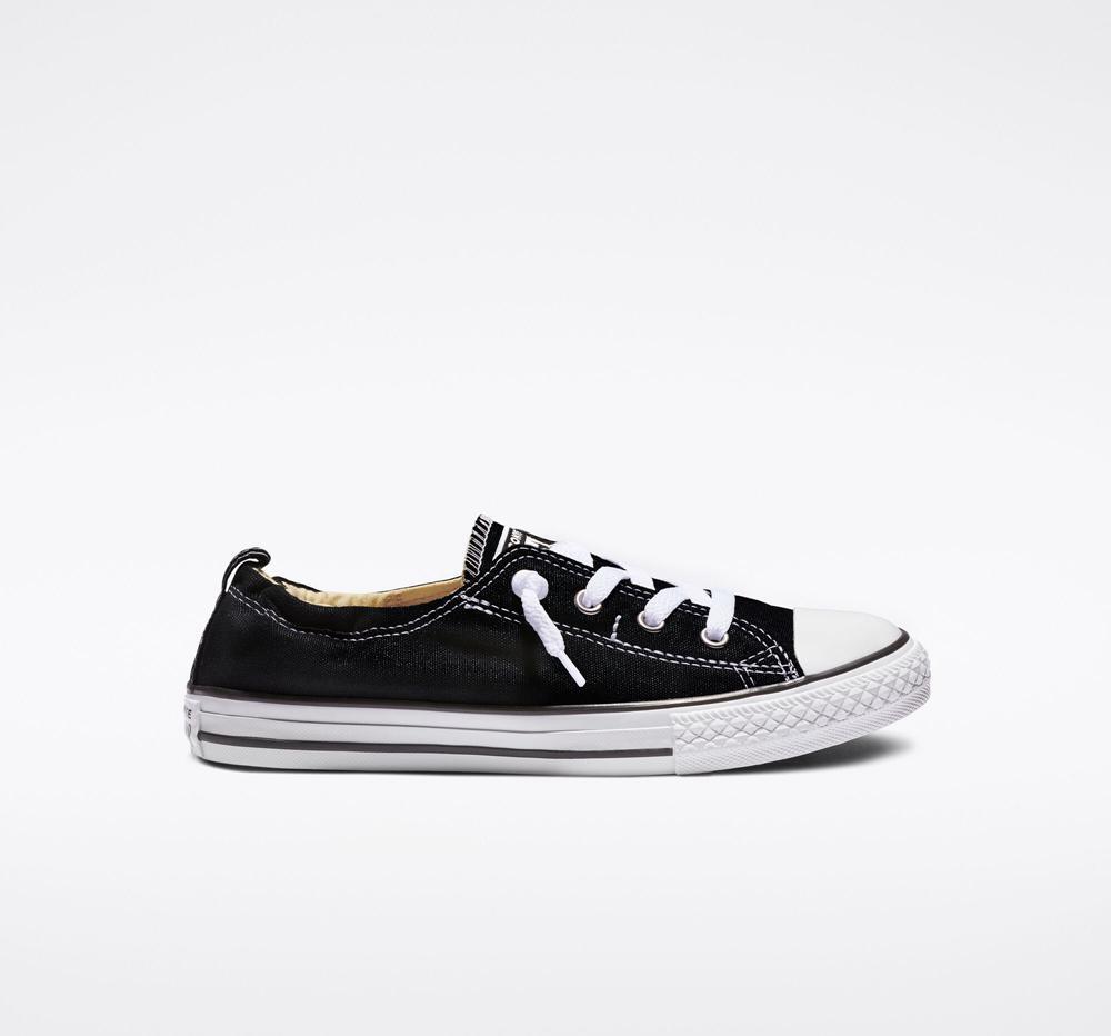Converse Chuck Taylor All Star Shoreline Slip Big Kids Låga Tjej Svarta | 751406SJC