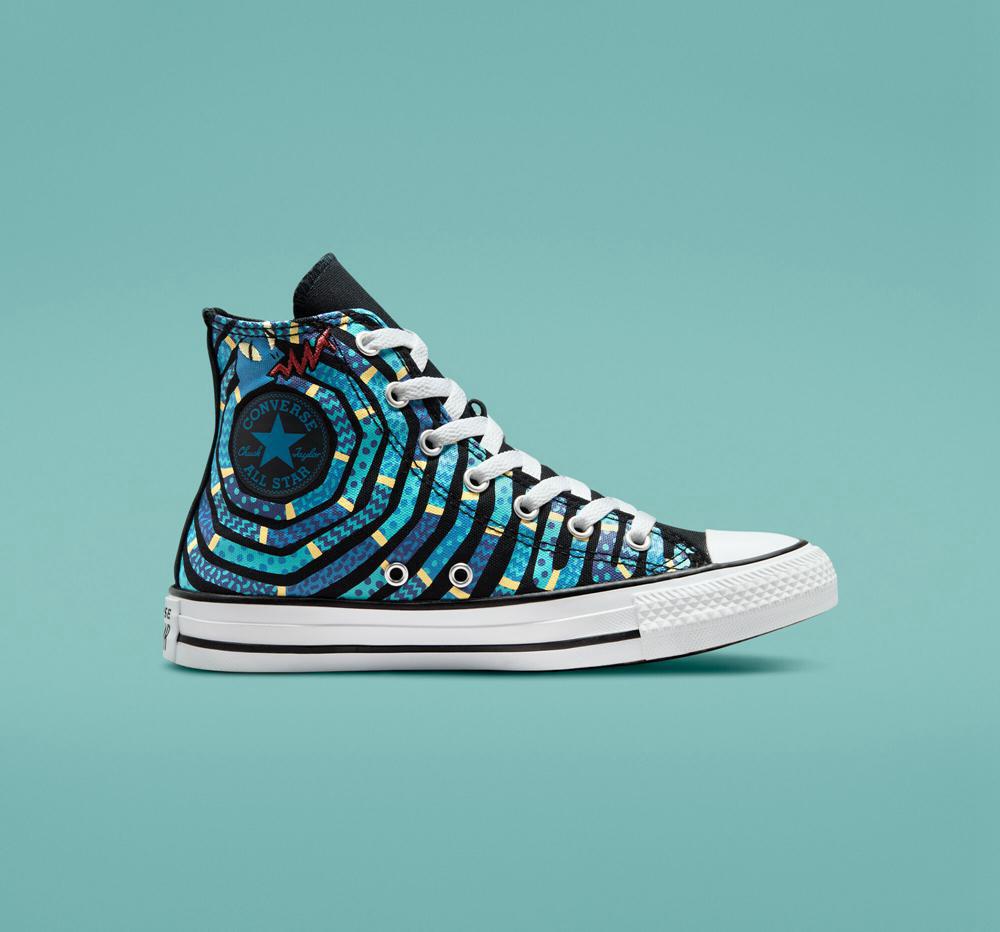 Converse Chuck Taylor All Star Snake Big Kids Höga Pojke Svarta Lila | 273869EDI