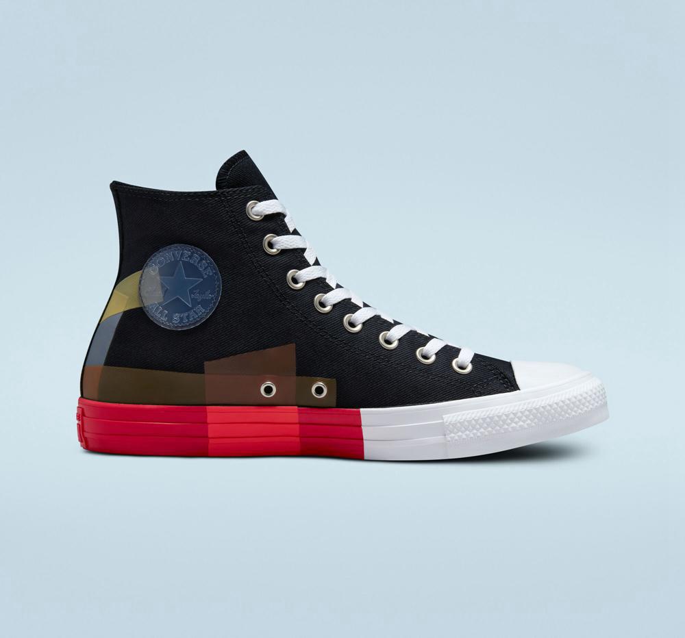 Converse Chuck Taylor All Star Space Racer Unisex Höga Dam Svarta Röda Vita | 785960DNH